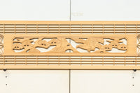 組子模様が彫刻窓絵を華やかに飾る欄間素材　EZ1403ab　在庫(a:1 b:1)個