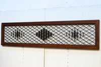 繊細な菱格子を麻の葉組子が華やかに飾る欄間　EZ1504　在庫1枚