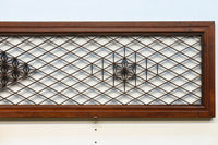 繊細な菱格子を麻の葉組子が華やかに飾る欄間　EZ1504　在庫1枚