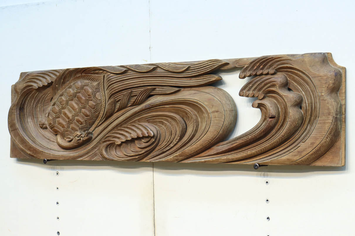 龍亀の力強い深彫り彫刻が迫力ある欄間素材セット EZ1546ab 在庫2枚1組 – 古福庵 KOFUKUAN オンラインストア
