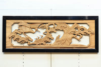鶴松を華やかに描いた彫刻中型欄間　EZ1556ab　在庫(a:0 b:1 )枚