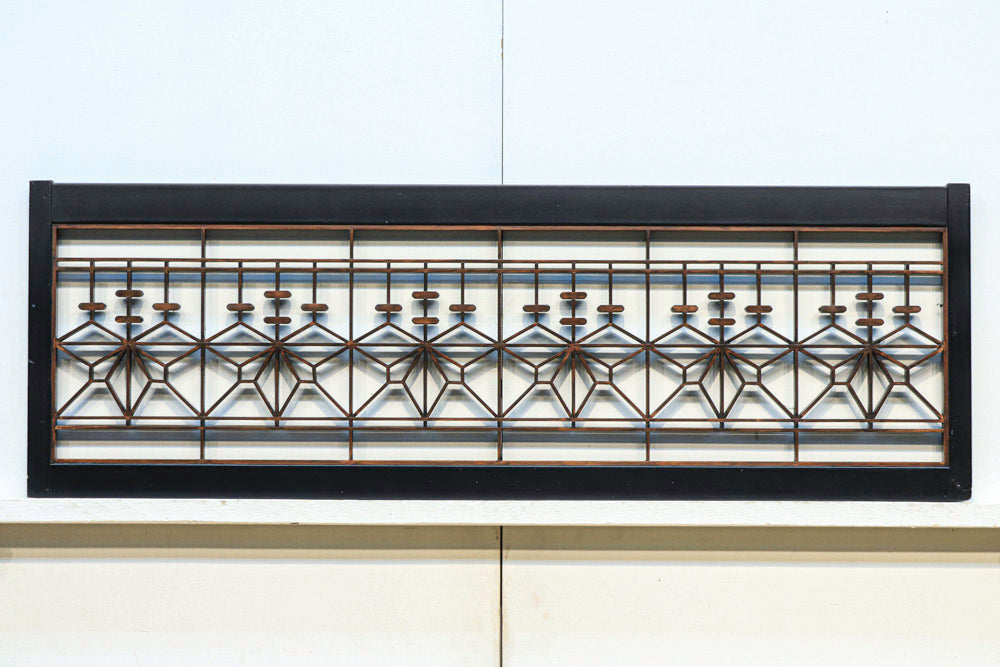桐組子装飾が綺麗に並び和の風情ある小型欄間　EZ1588　在庫1枚