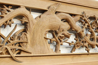 綺麗な木地色と深彫りの彫刻が美しい中型欄間　EZ1631ab　在庫(a:1 b:1)枚