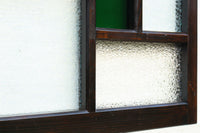 数種のレトロガラスが共演した色ガラス欄間　EZ1642　在庫1枚