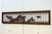 梅と鶯の風流な彫刻を添えた欄間　EZ1693　在庫1枚