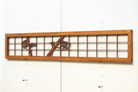 穏やかな色彩に竹の彫刻を添えた欄間　EZ1696　在庫1枚