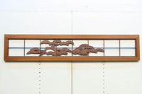松を添えた風情溢れる彫刻欄間　EZ1697　在庫1枚
