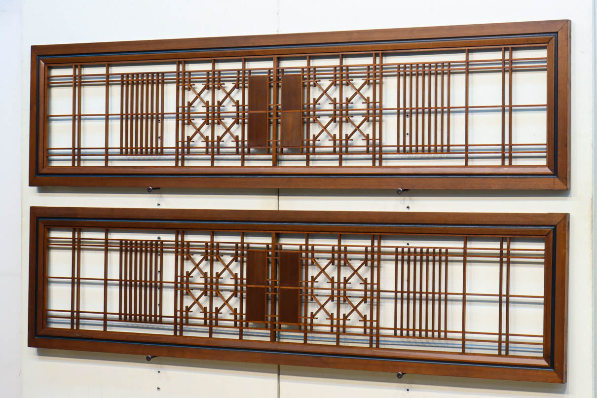 幾何学アレンジ装飾で上品な眺めの欄間　EZ1709　在庫2枚