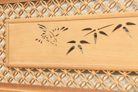 七宝格子に和柄の透かし板で品の良い木地色の欄間　EZ1711ab　在庫(a:1 b:1)枚