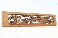 存在感のある松竹梅彫刻で自然の風合いある欄間素材　EZ1756ab　在庫(a:1 b:1)枚