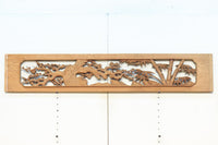 存在感のある松竹梅彫刻で自然の風合いある欄間素材　EZ1756ab　在庫(a:1 b:1)枚