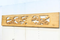 松の巨木とともに優雅な鶴を描いた彫刻欄間素材　EZ1759ab　在庫(a:1 b:1)枚