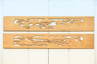 心和む風景が描かれた木地色欄間素材　EZ1760ab　在庫(a:1 b:1)枚