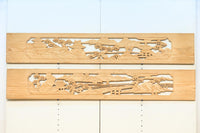 心和む風景が描かれた木地色欄間素材　EZ1760ab　在庫(a:1 b:1)枚