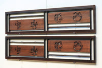 透かし板と竹装飾で和モダンな雰囲気の欄間　EZ1789　在庫1枚