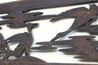 鶴が群れで舞う姿が見事な欄間素材　EZ1790ab　在庫(a:1 b:1)枚