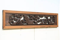 古色が加わり松竹梅を上品に描いた彫刻欄間　EZ1791ab　在庫(a:1 b:1)枚