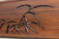 渡り鳥を描いた風流な絵柄の透かし欄間　EZ1802ab　在庫(a:1 b:1)枚