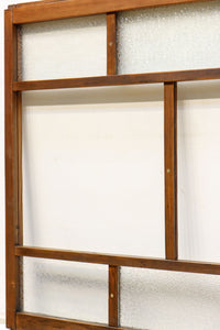 昭和レトロ!! 幾何学に分割した木枠が素敵なガラス窓　EZ1836ab　在庫(a:1 b:1)枚