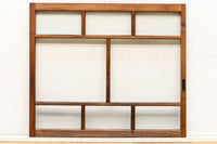 昭和レトロ!! 幾何学に分割した木枠が素敵なガラス窓　EZ1836ab　在庫(a:1 b:1)枚