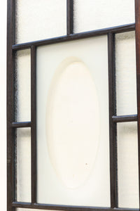 中央の楕円模様が目を引くお洒落なガラス窓　EZ1839　在庫4枚