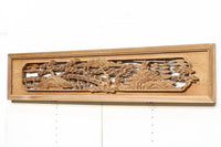 美しい景色を描いた木地色深彫り彫刻欄間　EZ1840ab　在庫(a:1 b:1)枚