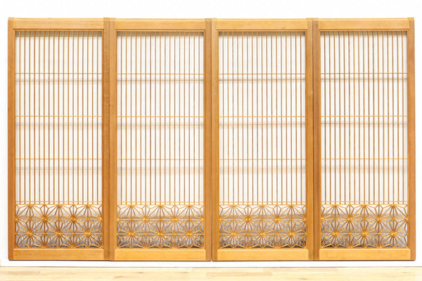 角麻組子は華を添える上品な木地色の書院　EZ1955　在庫4枚