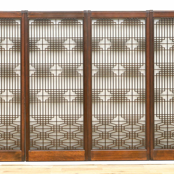 香図と蜀江の組子が華やかなスリガラス入り書院 EZ2444 在庫1枚 – 古福