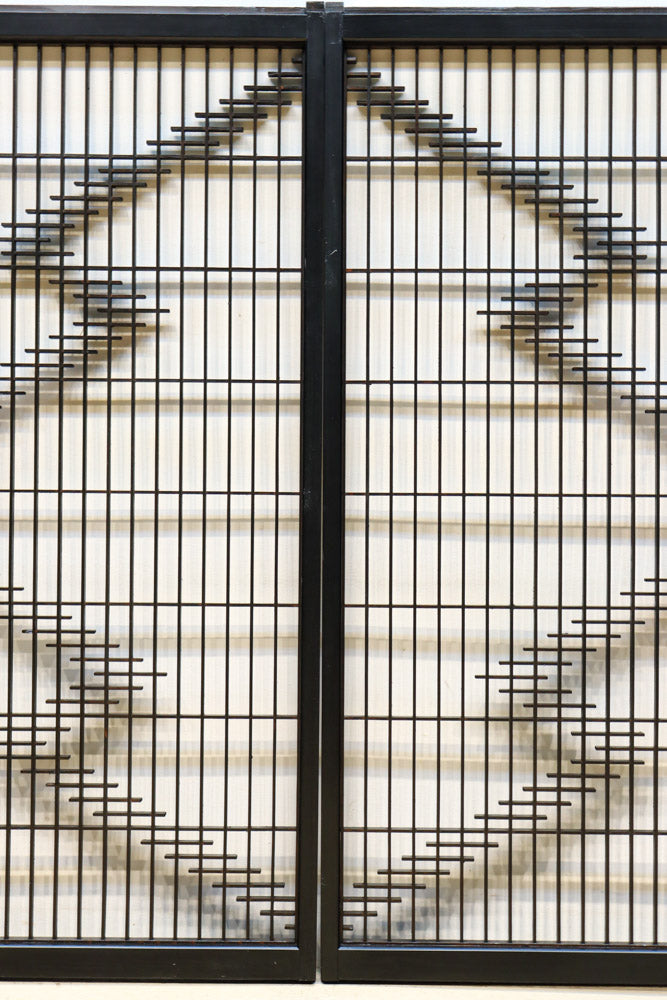 霞松皮菱模様が浮かび上がる書院セット EZ2508 在庫2枚1組 – 古