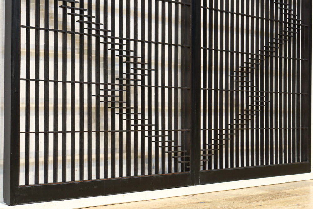 霞松皮菱模様が浮かび上がる書院セット EZ2508 在庫2枚1組 – 古