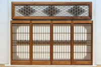 気品ある麻の葉組子模様が映える欄間・書院セット　EZ2526　在庫5枚1組