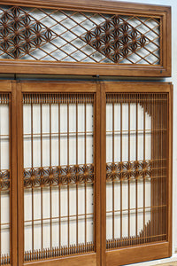 気品ある麻の葉組子模様が映える欄間・書院セット　EZ2526　在庫5枚1組