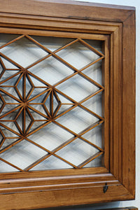 気品ある麻の葉組子模様が映える欄間・書院セット　EZ2526　在庫5枚1組