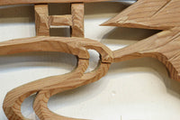 風景を丁寧に描いた彫刻欄間素材　EZ2551ab　在庫(a:1 b:1)枚