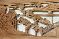 風景を丁寧に描いた彫刻欄間素材　EZ2551ab　在庫(a:1 b:1)枚