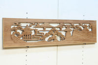 風景を丁寧に描いた彫刻欄間素材　EZ2551ab　在庫(a:1 b:1)枚