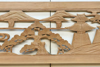 風景を丁寧に描いた彫刻欄間素材　EZ2551ab　在庫(a:1 b:1)枚