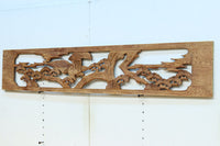 【ご精算用】堂々と貫禄ある鷹を描いた彫刻欄間素材　EZ2553ab　在庫(a:1 b:1)枚