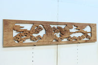 【ご精算用】堂々と貫禄ある鷹を描いた彫刻欄間素材　EZ2553ab　在庫(a:1 b:1)枚