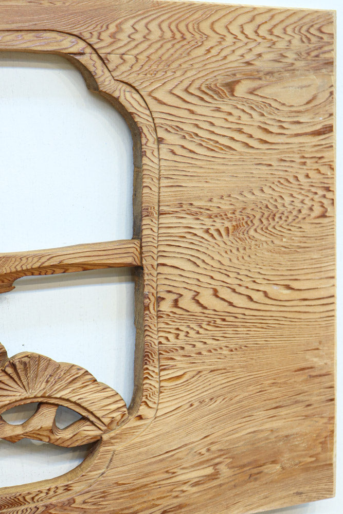 【ご精算用】堂々と貫禄ある鷹を描いた彫刻欄間素材　EZ2553ab　在庫(a:1 b:1)枚