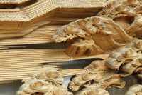 立体感のある構図で華やかな深彫り彫刻欄間　EZ2564ab　在庫(a:0 b:1)枚