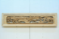 立体感のある構図で華やかな深彫り彫刻欄間　EZ2564ab　在庫(a:0 b:1)枚