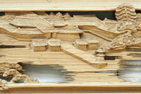 立体感のある構図で華やかな深彫り彫刻欄間　EZ2564ab　在庫(a:0 b:1)枚