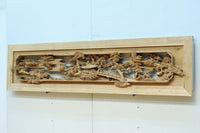 立体感のある構図で華やかな深彫り彫刻欄間　EZ2564ab　在庫(a:0 b:1)枚