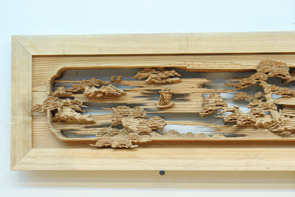 手彫り欄間－立体彫り 手彫り欄間－立体彫り