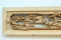 立体感のある構図で華やかな深彫り彫刻欄間　EZ2564ab　在庫(a:0 b:1)枚