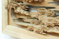 立体感のある構図で華やかな深彫り彫刻欄間　EZ2564ab　在庫(a:0 b:1)枚