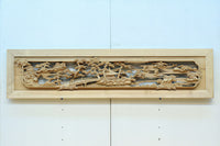 立体感のある構図で華やかな深彫り彫刻欄間　EZ2564ab　在庫(a:0 b:1)枚