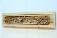 立体感のある構図で華やかな深彫り彫刻欄間　EZ2564ab　在庫(a:0 b:1)枚