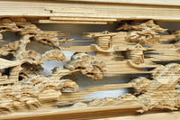 立体感のある構図で華やかな深彫り彫刻欄間　EZ2564ab　在庫(a:0 b:1)枚